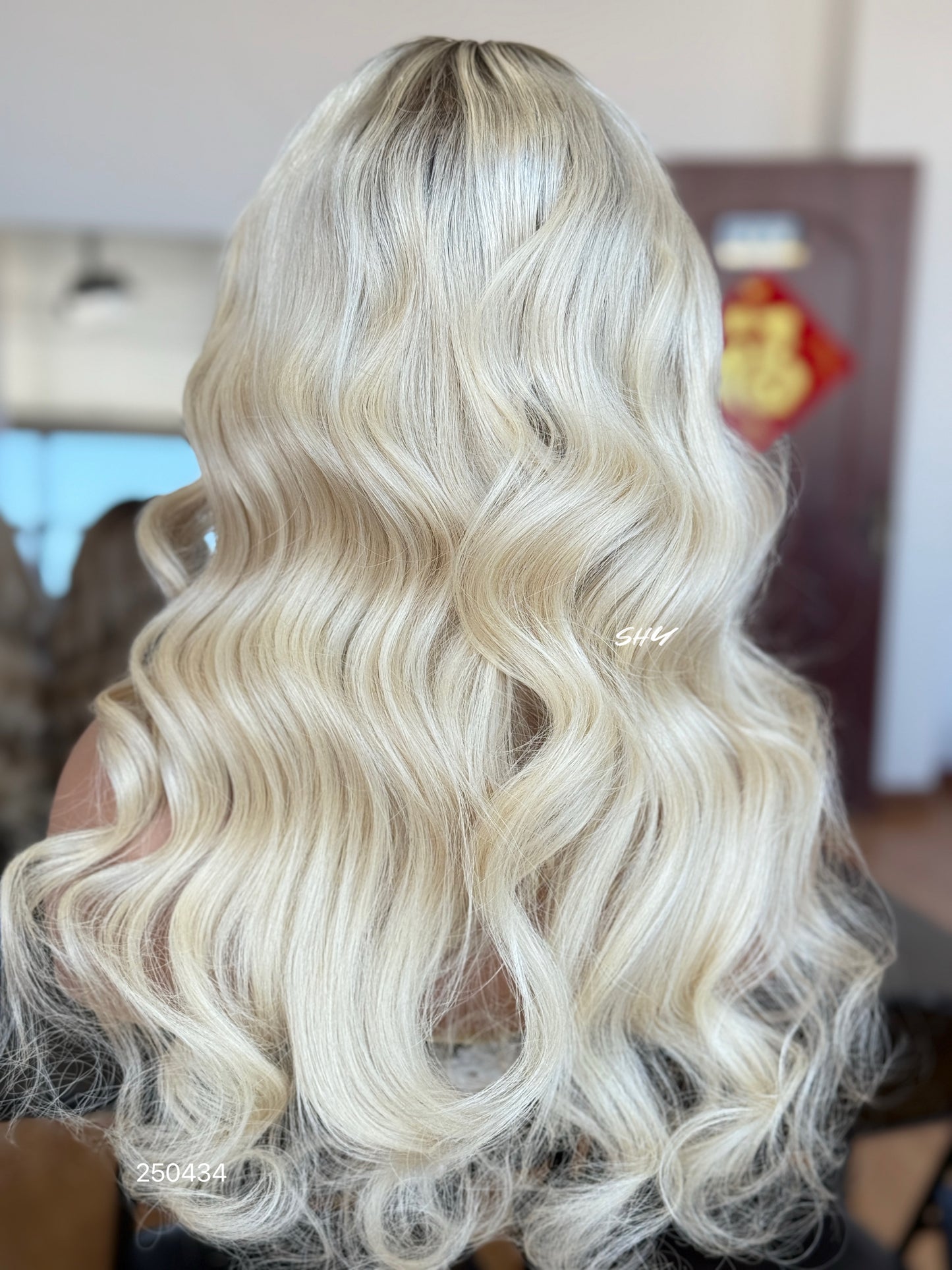 Light Blonde Side-Part Body Wave Human Hair Lace Front Glueless Medical Wig, product view 8