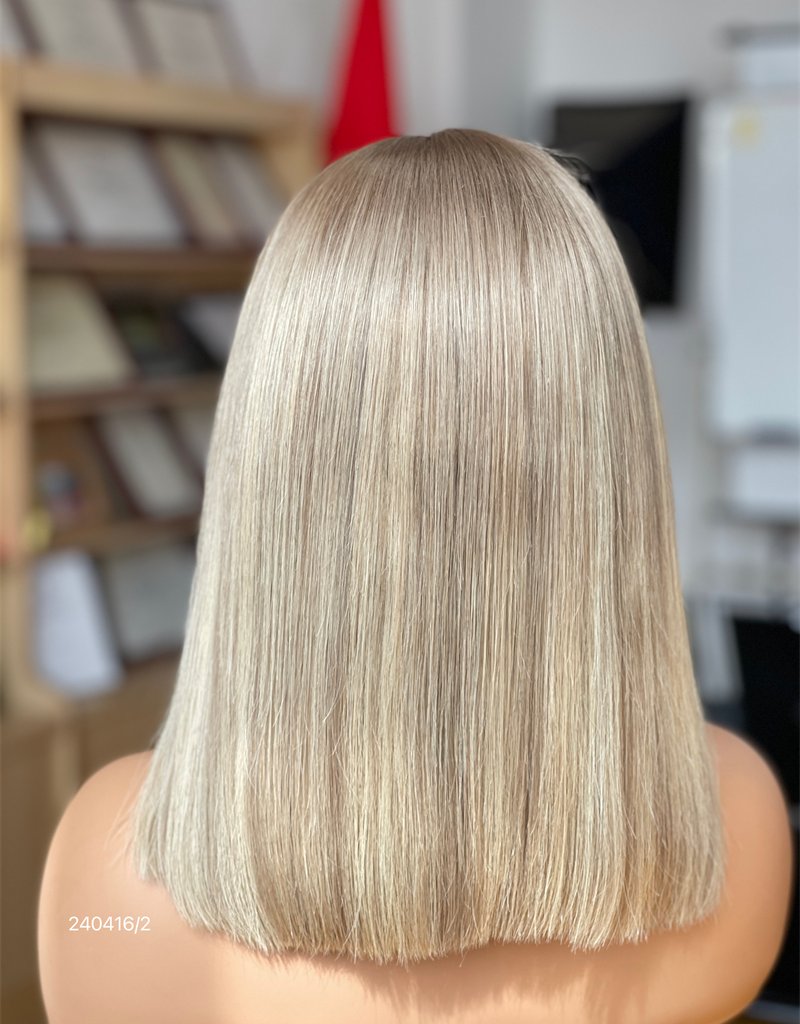 Silver Ash Blonde Bob HD 13x5 Patch Lace Front Wig