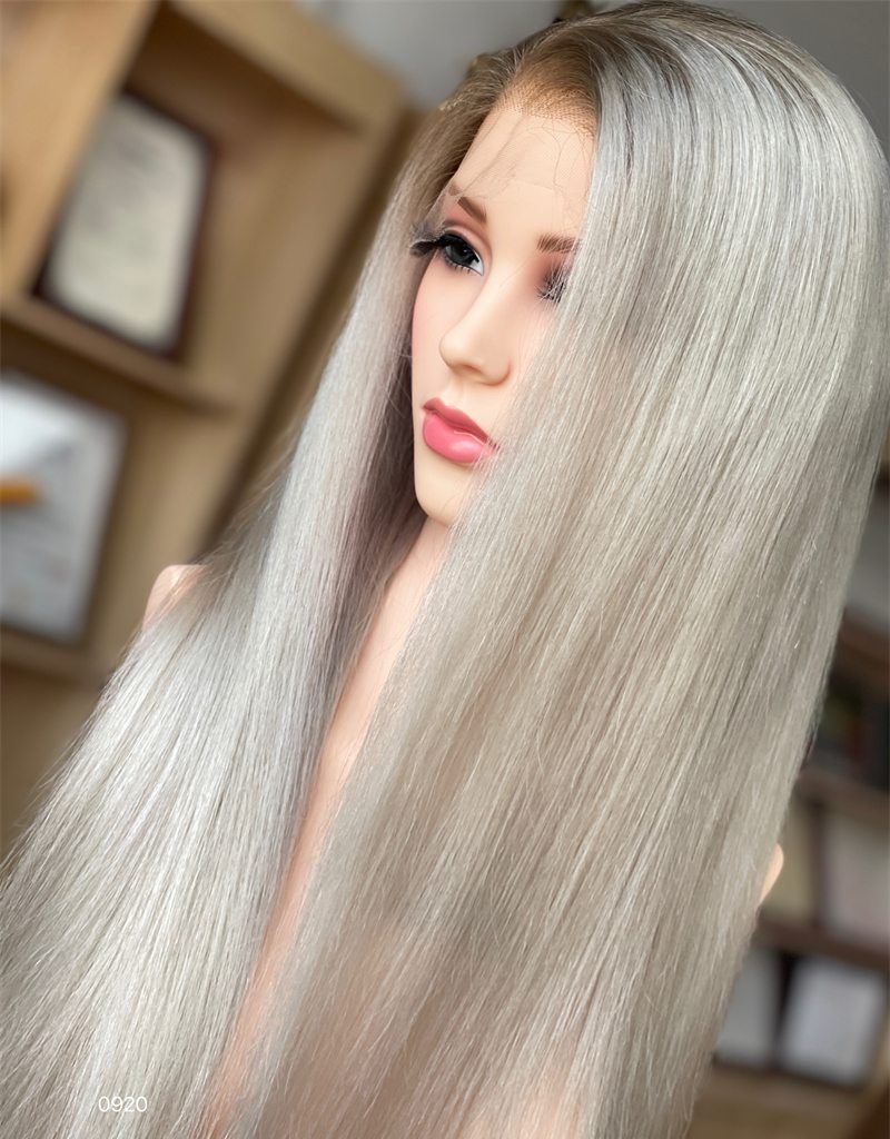 Icy Blonde Straight HD 13x5 Patch Lace Front Wig