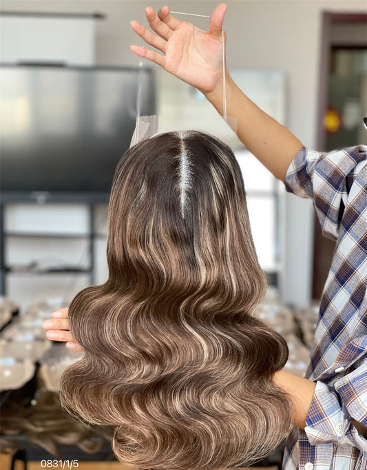 16inch 5*5 Lace Front +8*8 Toppers