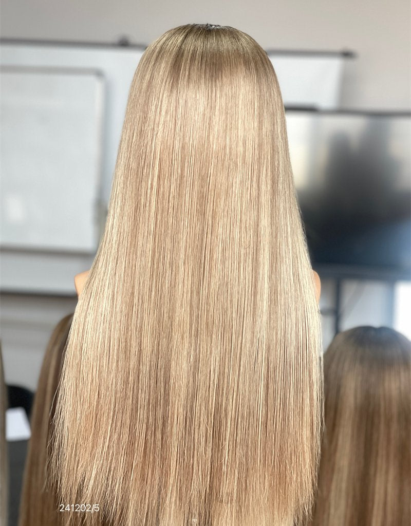 Ash Blonde Straight HD 13x5 Patch Lace Front Wig