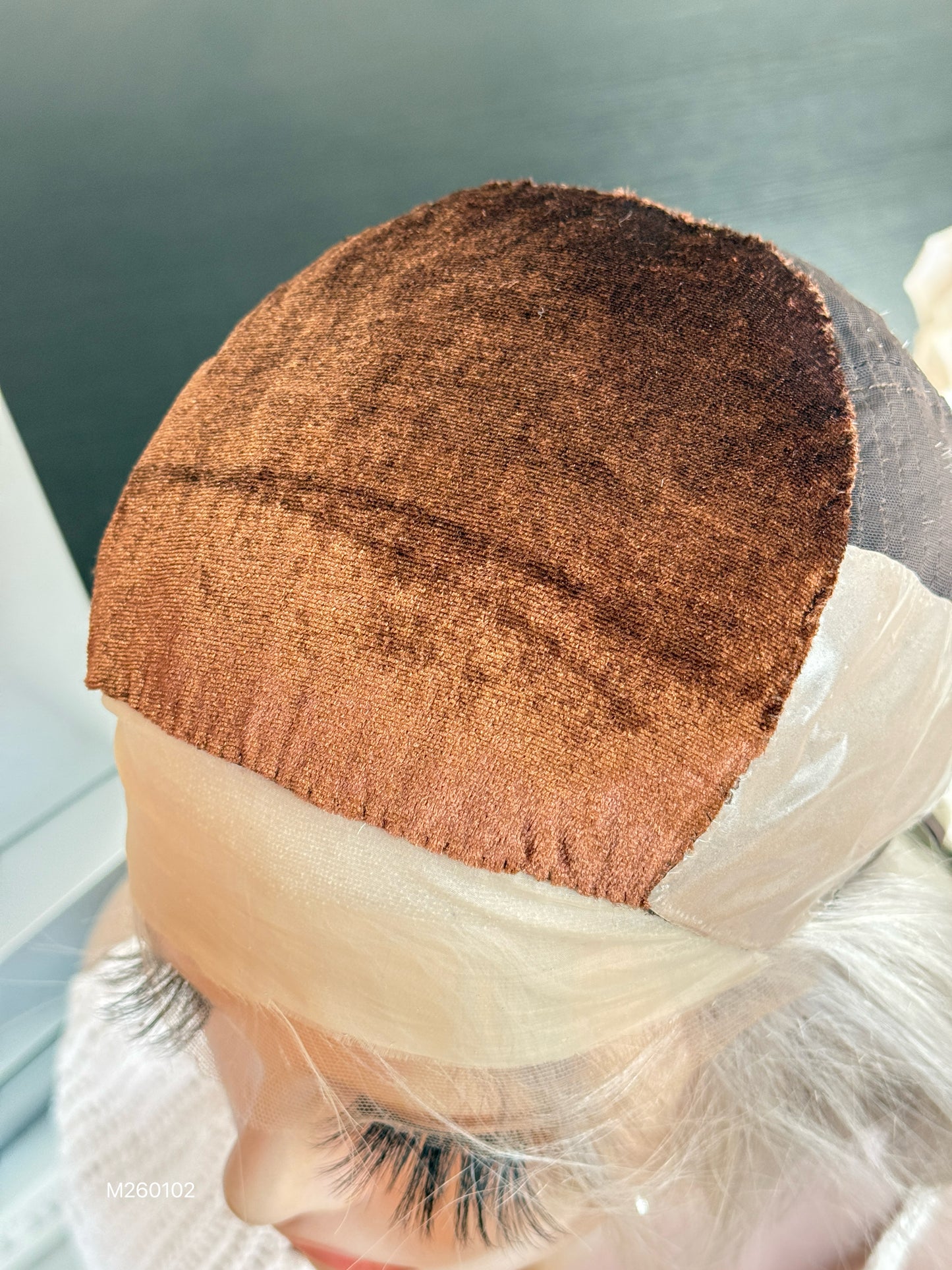 Platinum Blonde Middle-Part Long Straight Human Hair Sheitel Wig, product view 11