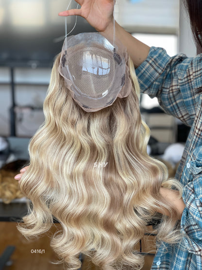 Natural Black Straight Human Hair Mini Wig - color, texture, blending, or base detail
