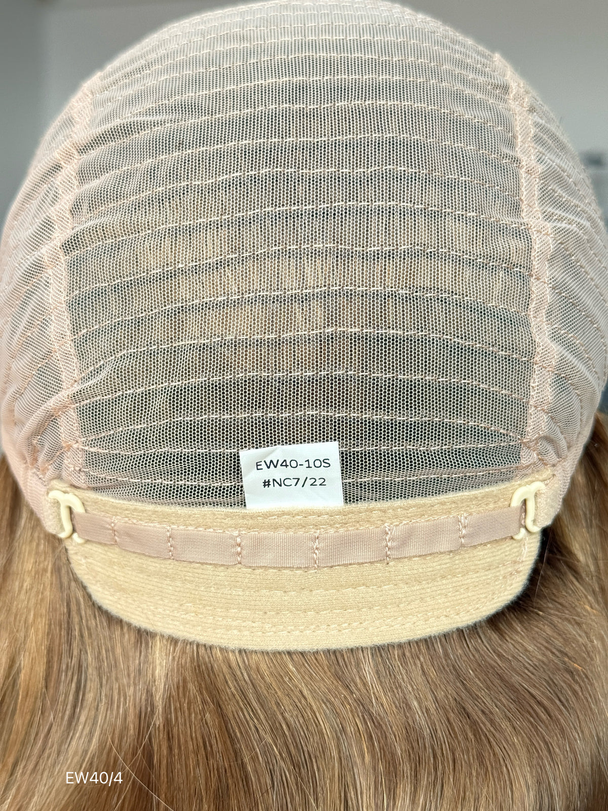 Golden Blonde Shoulder-Length Wavy Silk Top Human Hair Medical Wig - Europe Dispatch - wearing and style detail