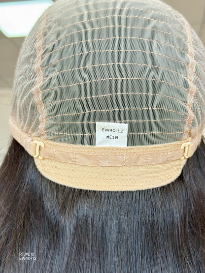 Natural Black Long Layered Silk Top Human Hair Medical Wig - Europe Dispatch - cap construction detail