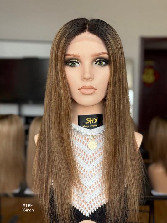 Short Full Hand-Tied Human Hair Medical Wig - Style 018 - front view
