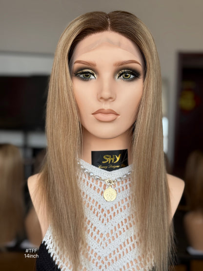 Short Full Hand-Tied Human Hair Medical Wig - Style 019 - front view