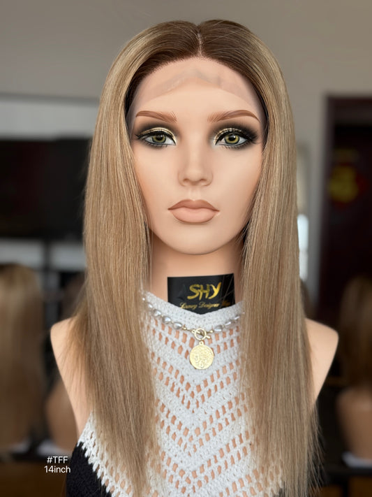Short Full Hand-Tied Human Hair Medical Wig - Style 019 - front view